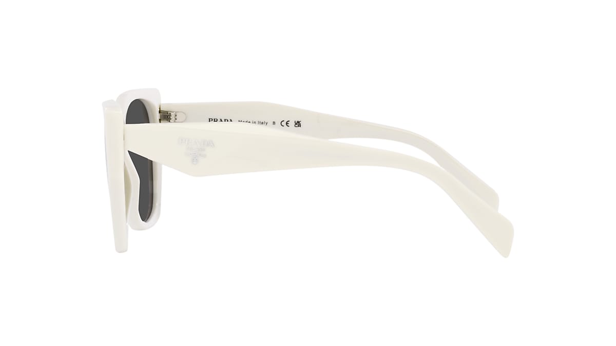 Prada PR 19ZS M (55 - 17) with Grey lenses and White frame