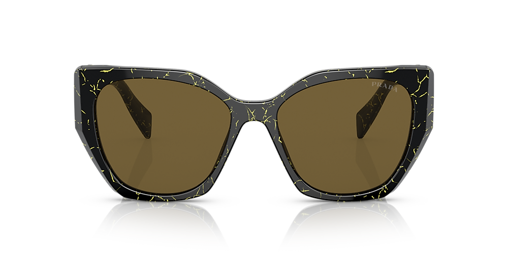 Prada 50 mm Black;Yellow Marble Sunglasses