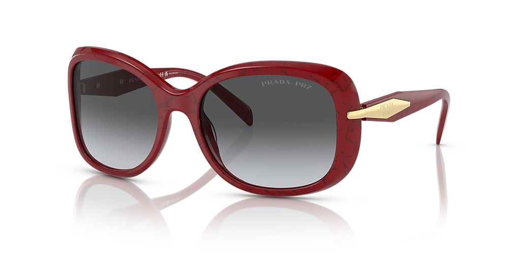 Prada PR 04ZS 57 Polar Grey Gradient & Etruscan Marble Polarized 