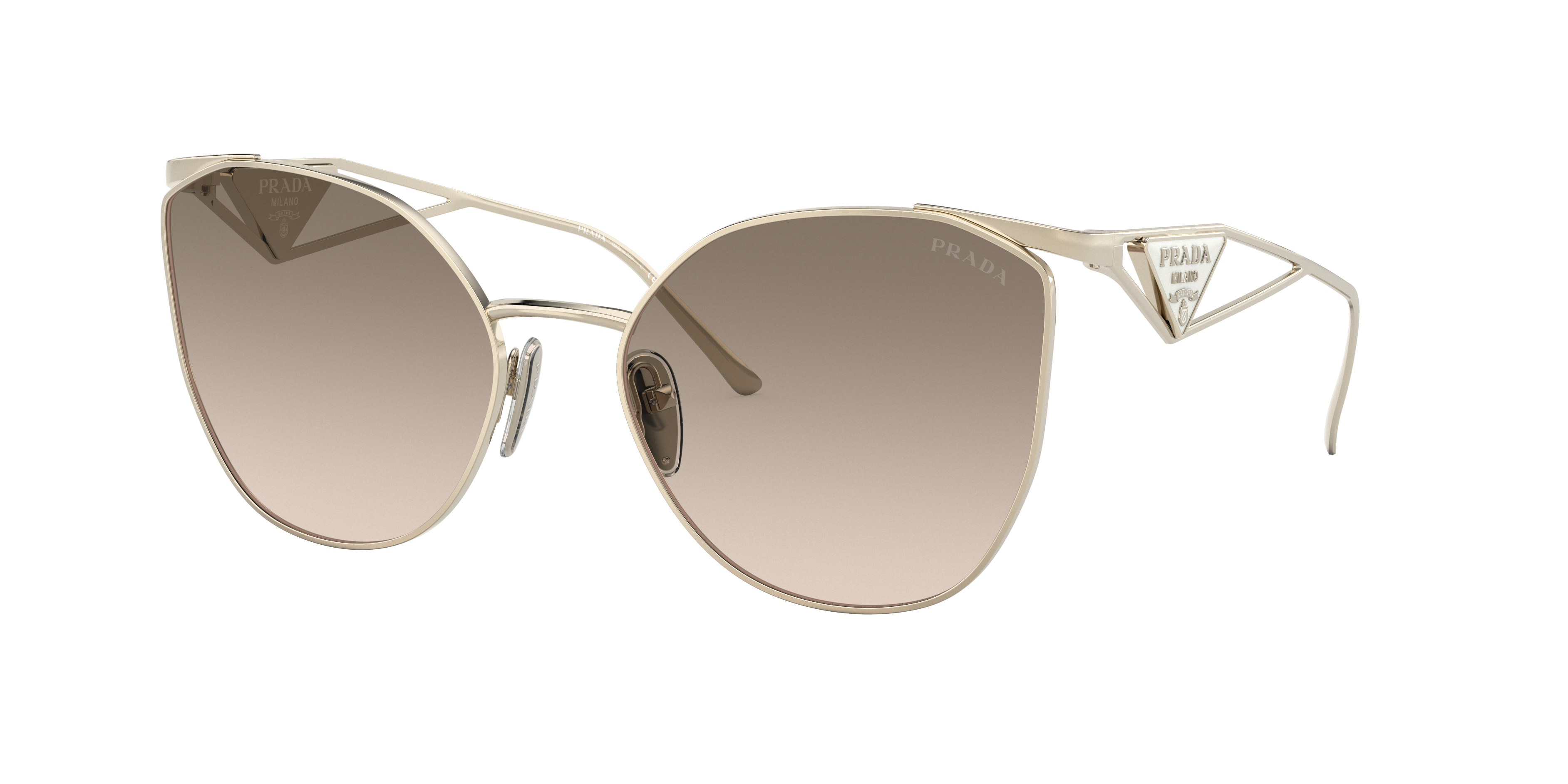 Prada Woman Sunglasses Pr 50zs In Brown Gradient Grey