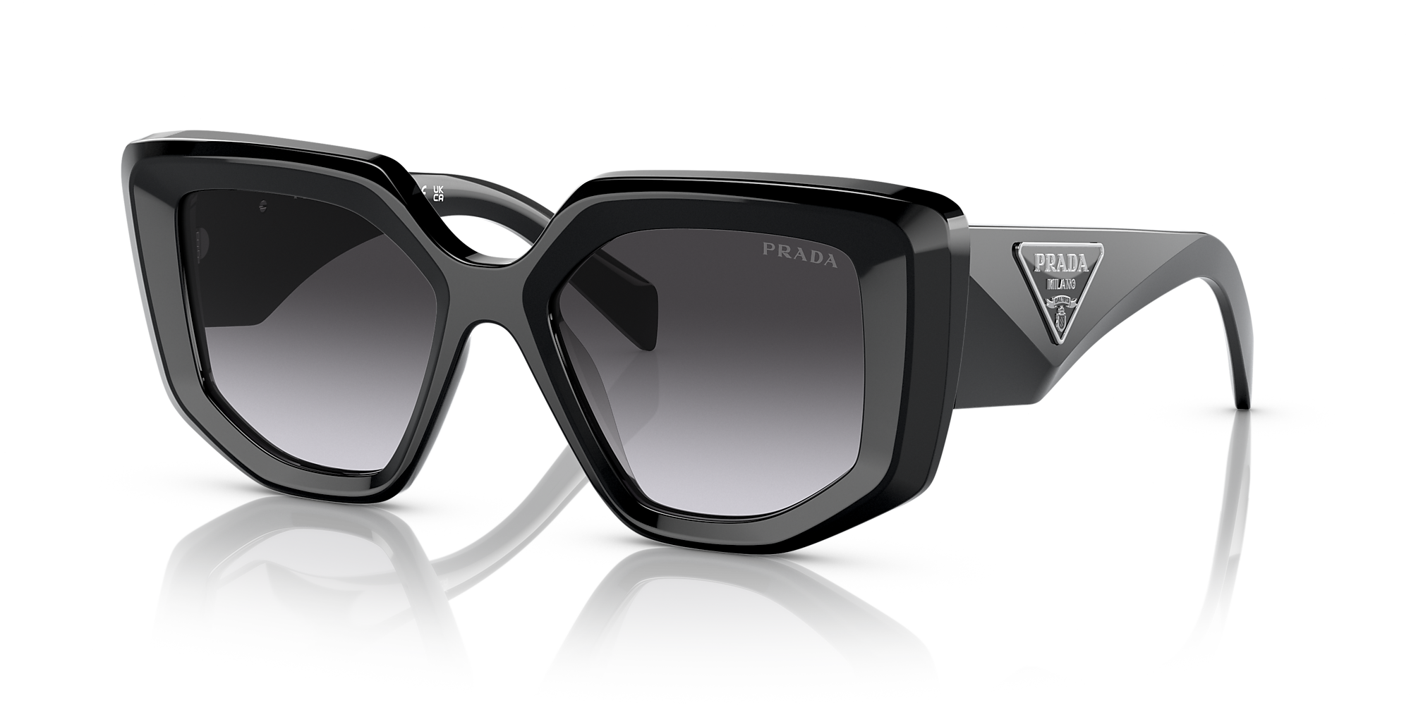 Prada Pr 14zs 50 Grey Gradient And Black Sunglasses Sunglass Hut Usa 