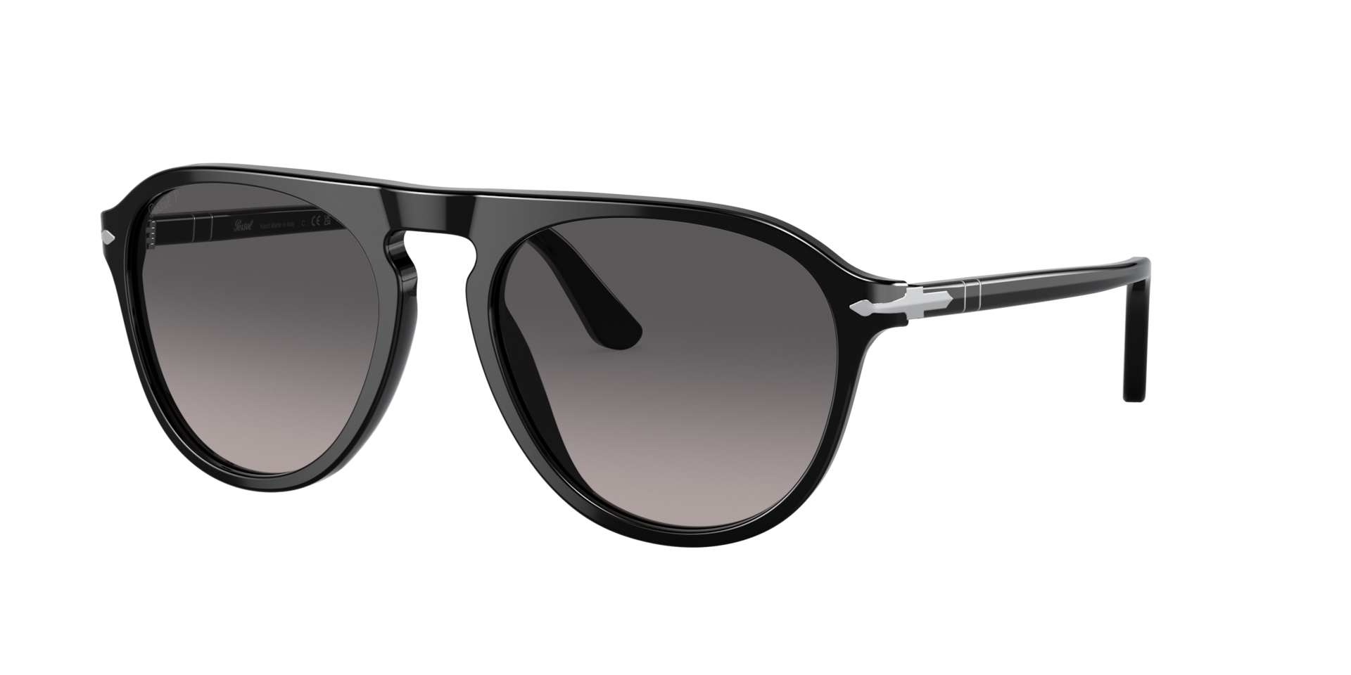 Persol Unisex Sunglass PO3302S -  Frame color: Black, Lens color: Grey Gradient Polar