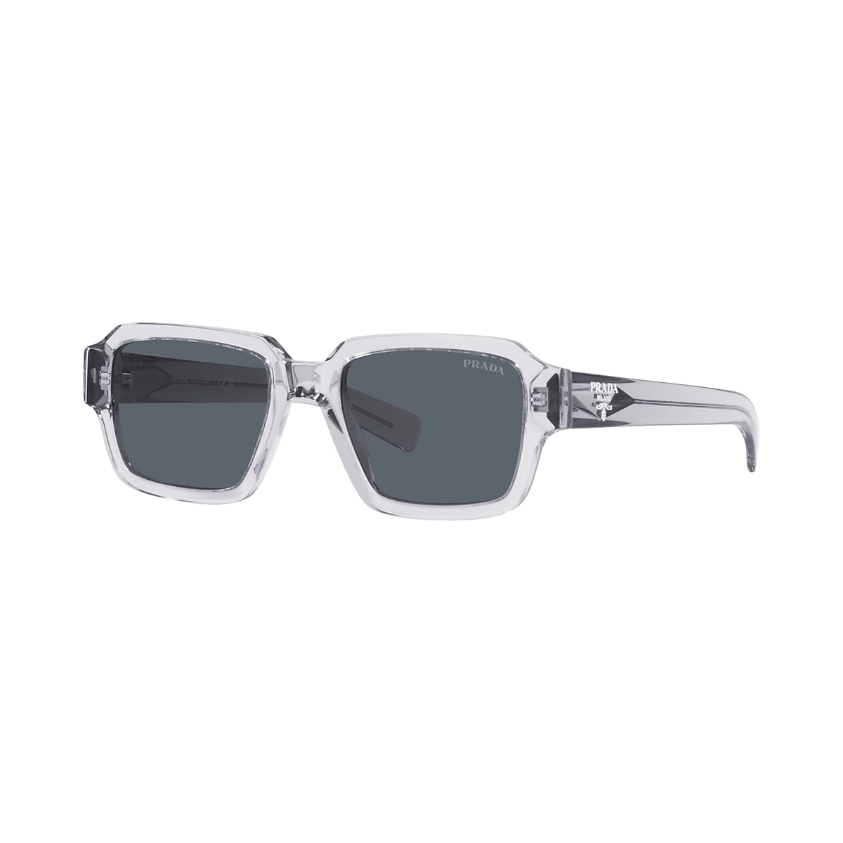 Prada PR 02ZS S (52 - 20) with Blue lenses and Grey frame