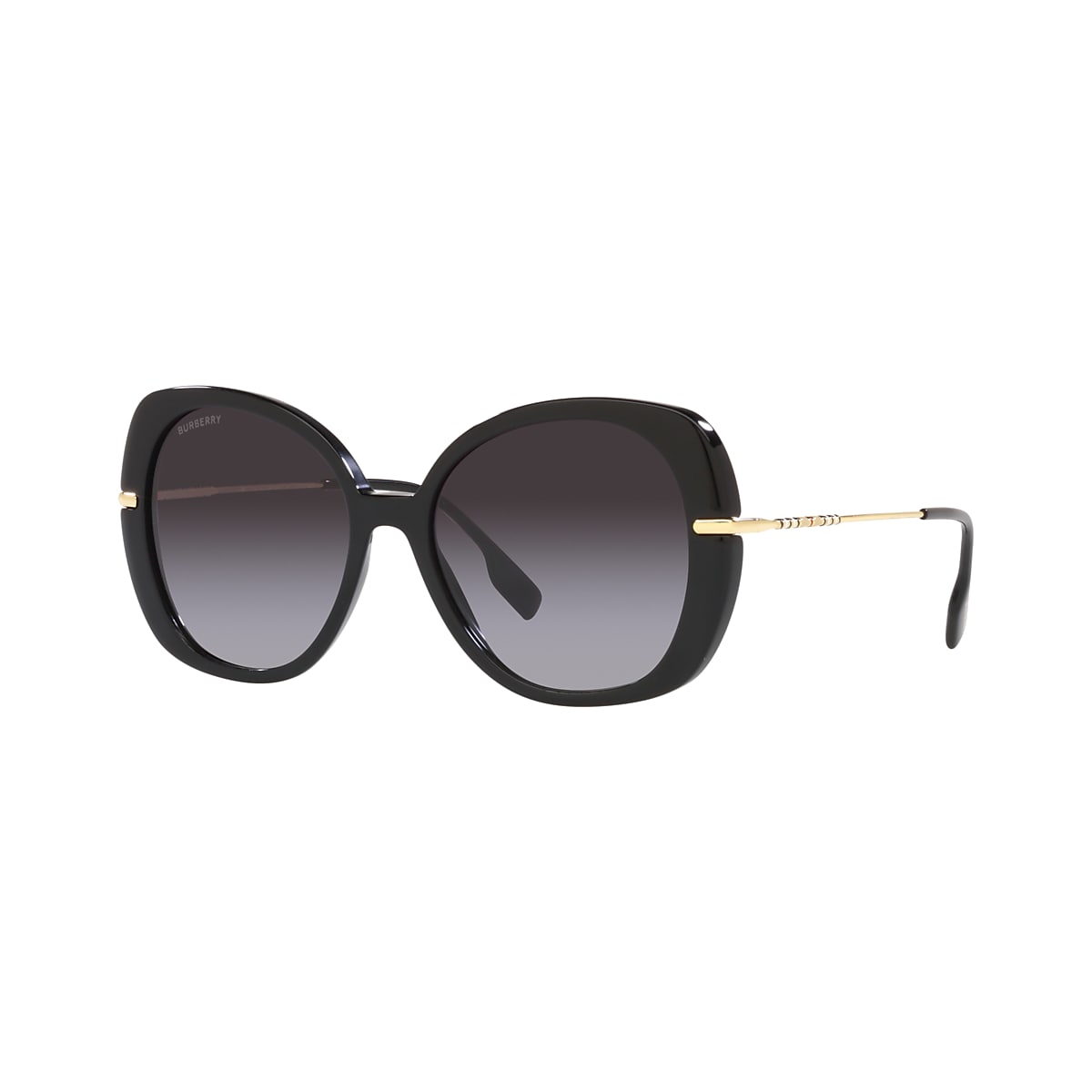 Burberry BE4374F Eugenie 55 Grey Gradient & Black Sunglasses