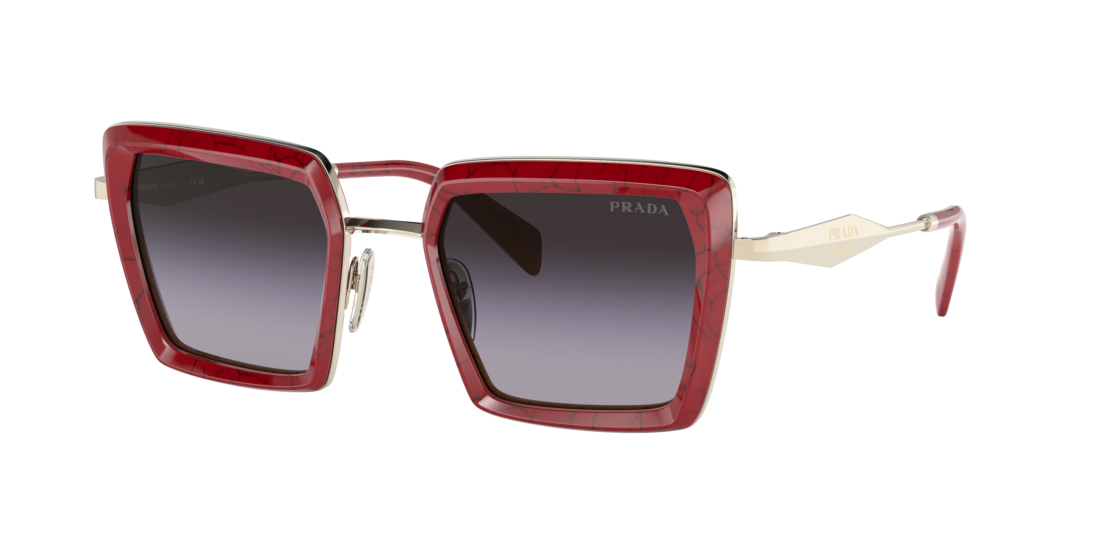 Prada Woman Sunglasses Pr 55zs In Grey Gradient