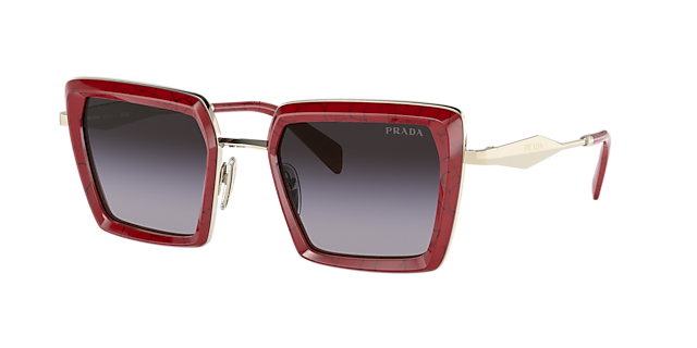Prada PR 55ZS 52 Grey Gradient & Etruscan Marble Sunglasses 