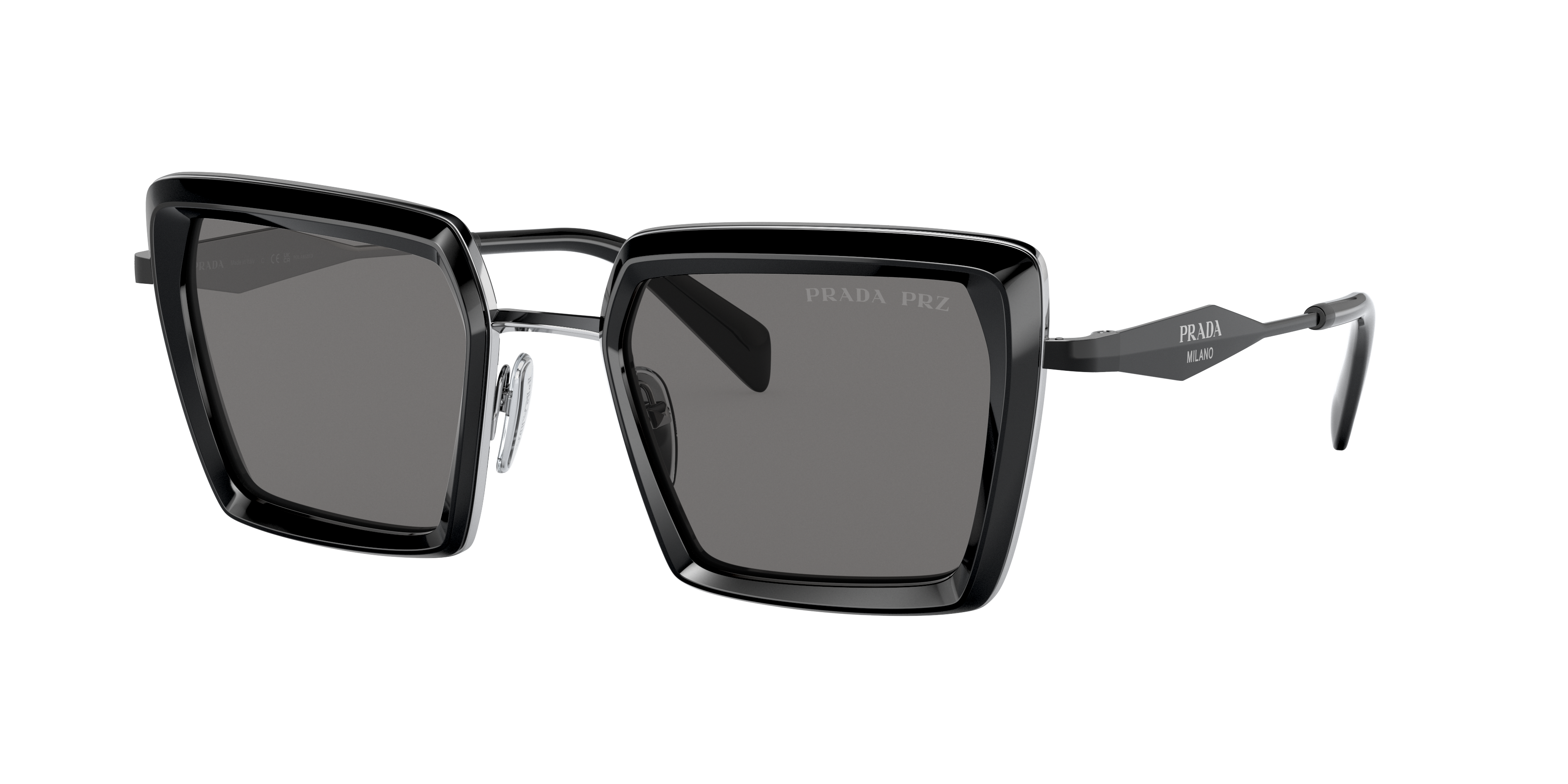 Prada Woman Sunglasses Pr 55zs In Polar Dark Grey