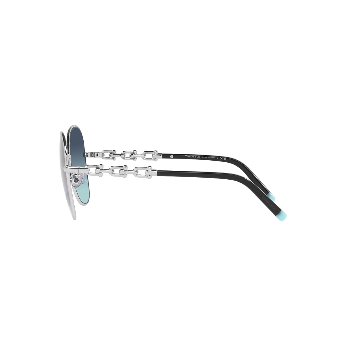 TIFFANY & CO. TF3086 Silver - Woman Luxury Sunglasses, Azure Gradient Blue  Lens
