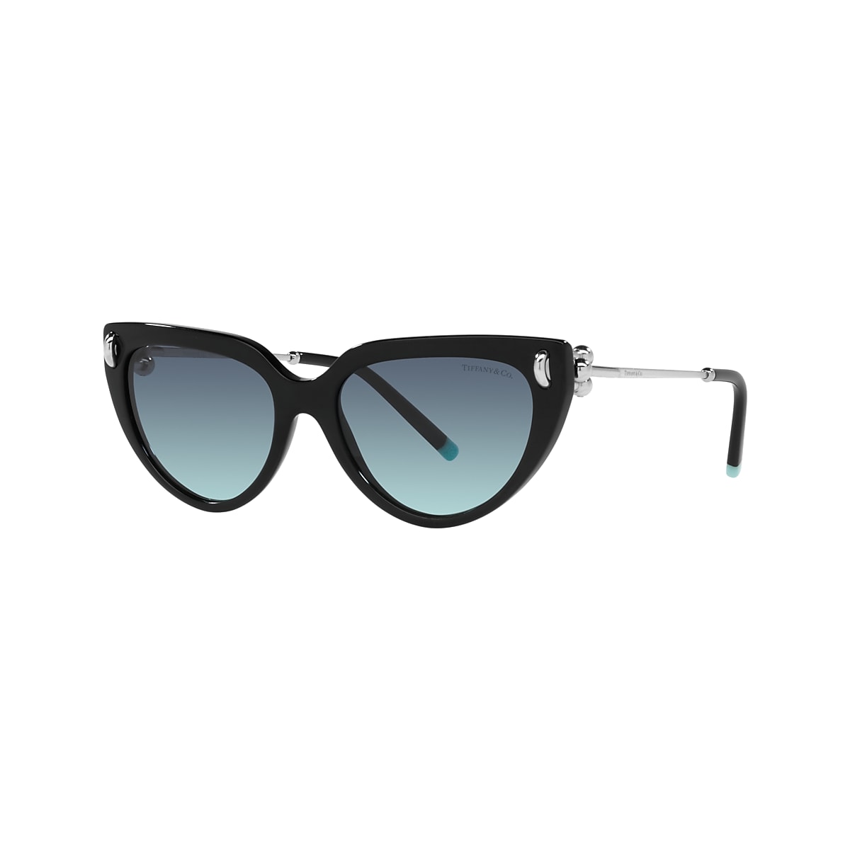 TIFFANY & CO. TF4195 Black - Woman Luxury Sunglasses, Azure Gradient Blue  Lens