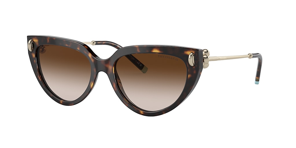 Tiffany & Co. TF4195 54 Brown Gradient & Havana Sunglasses | Sunglass ...