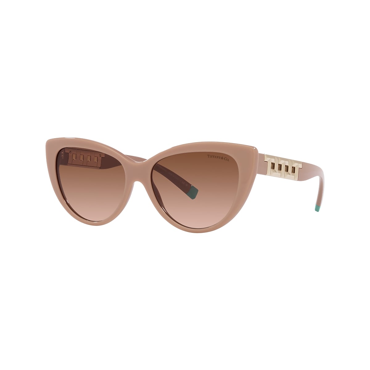 TIFFANY & CO. TF4196 Solid Nude - Women Luxury Sunglasses, Brown Gradient  Lens