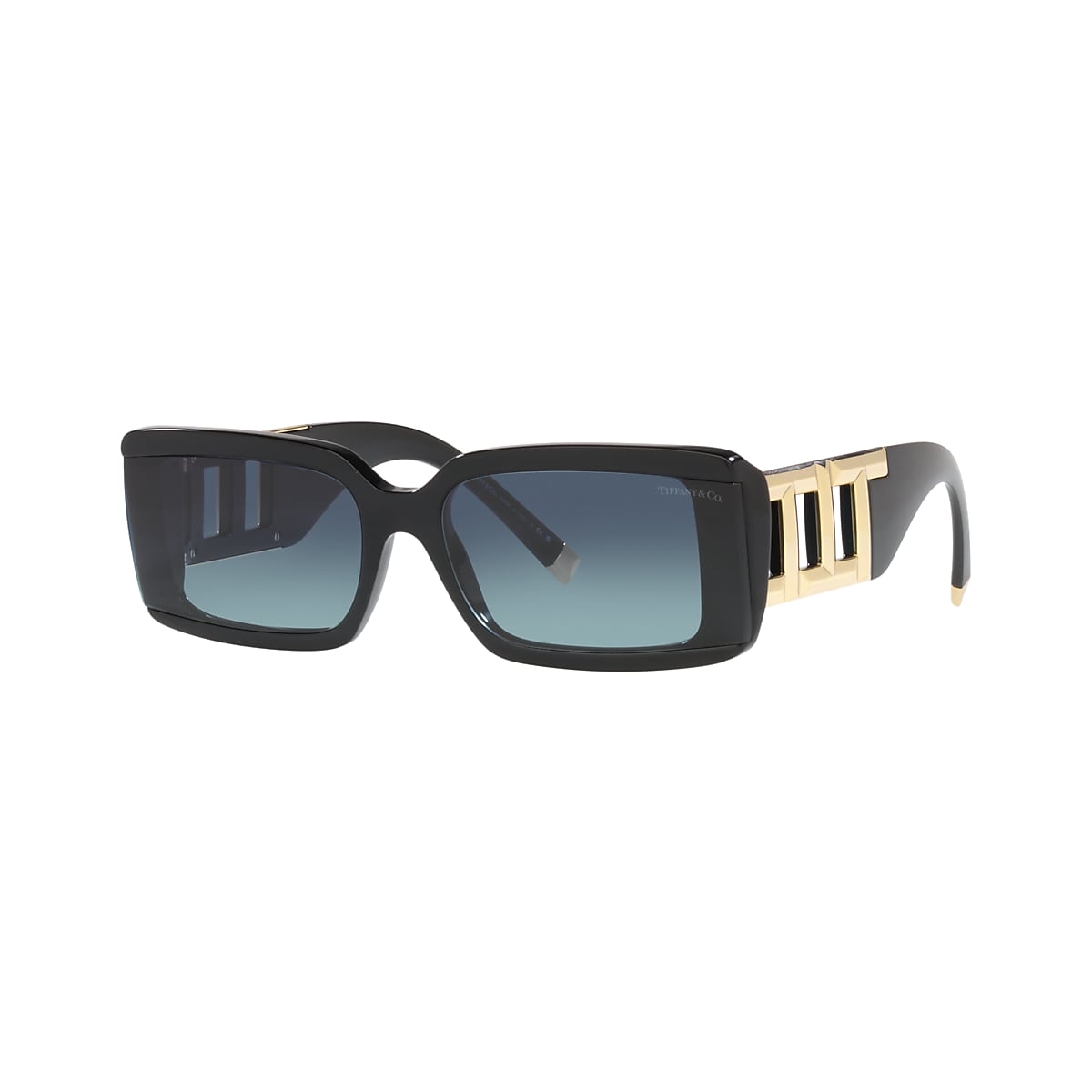 TIFFANY & CO. TF4197 Black - Woman Luxury Sunglasses, Azure Gradient Blue  Lens