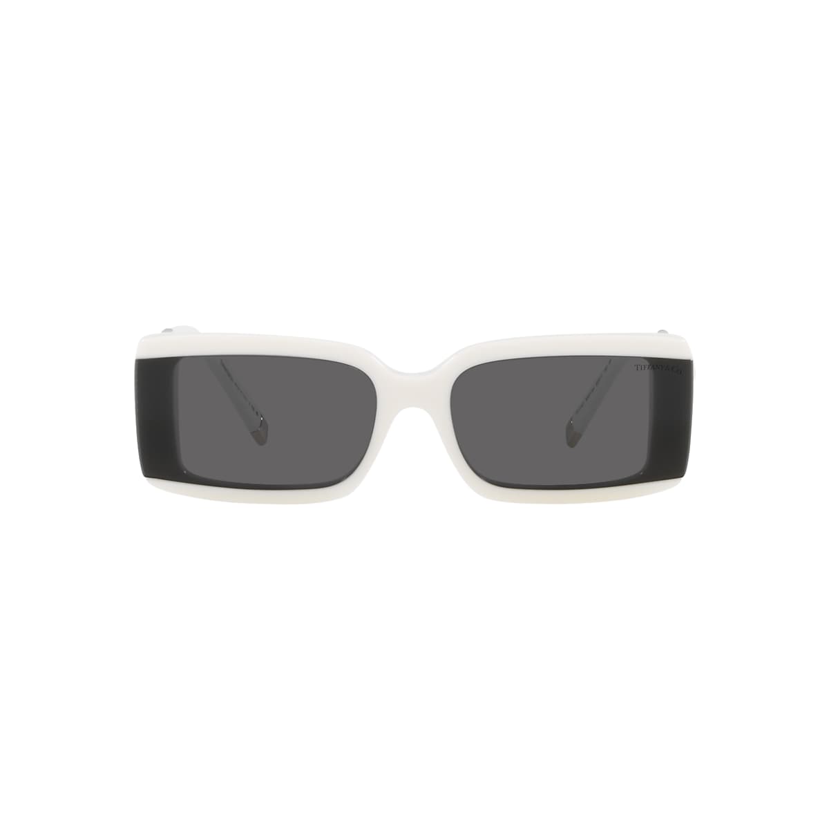 Tiffany HardWear Sunglasses in White Acetate with Grey Lenses