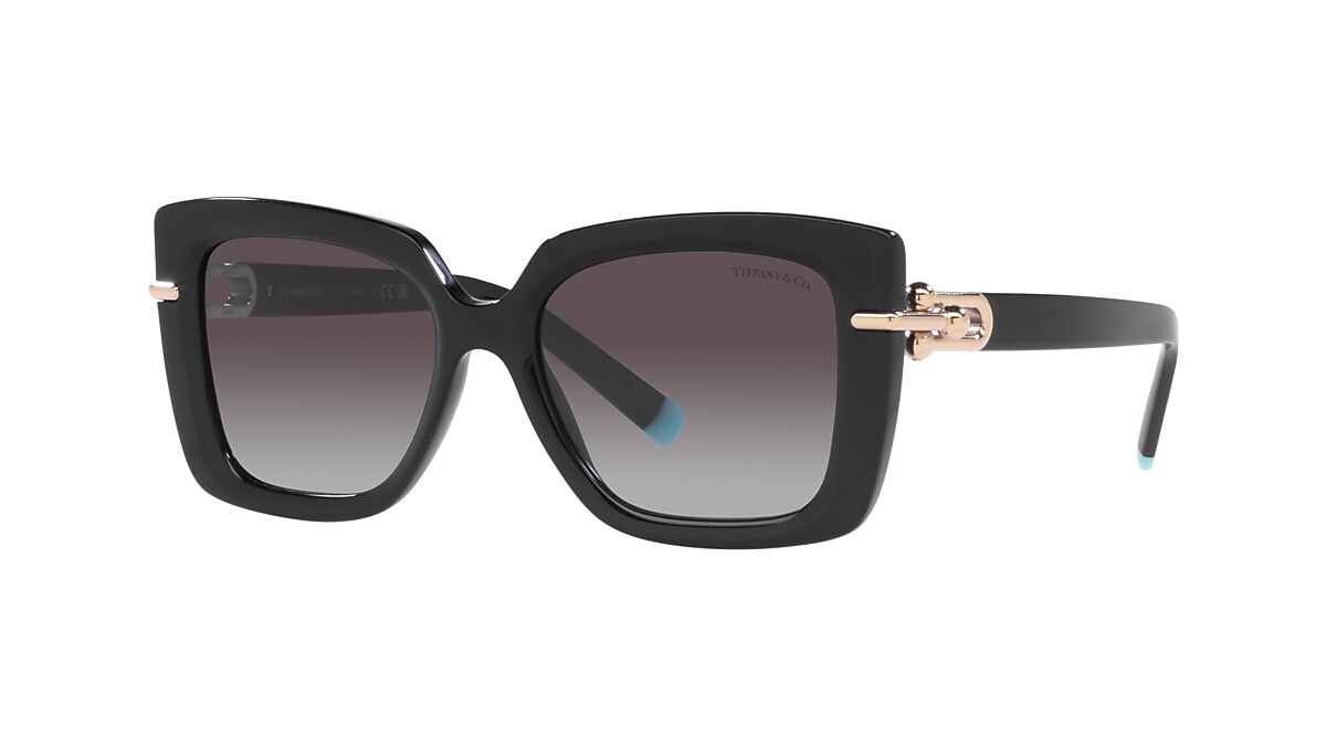 TIFFANY & CO. TF4199 Black - Women Luxury Sunglasses, Grey Gradient Lens