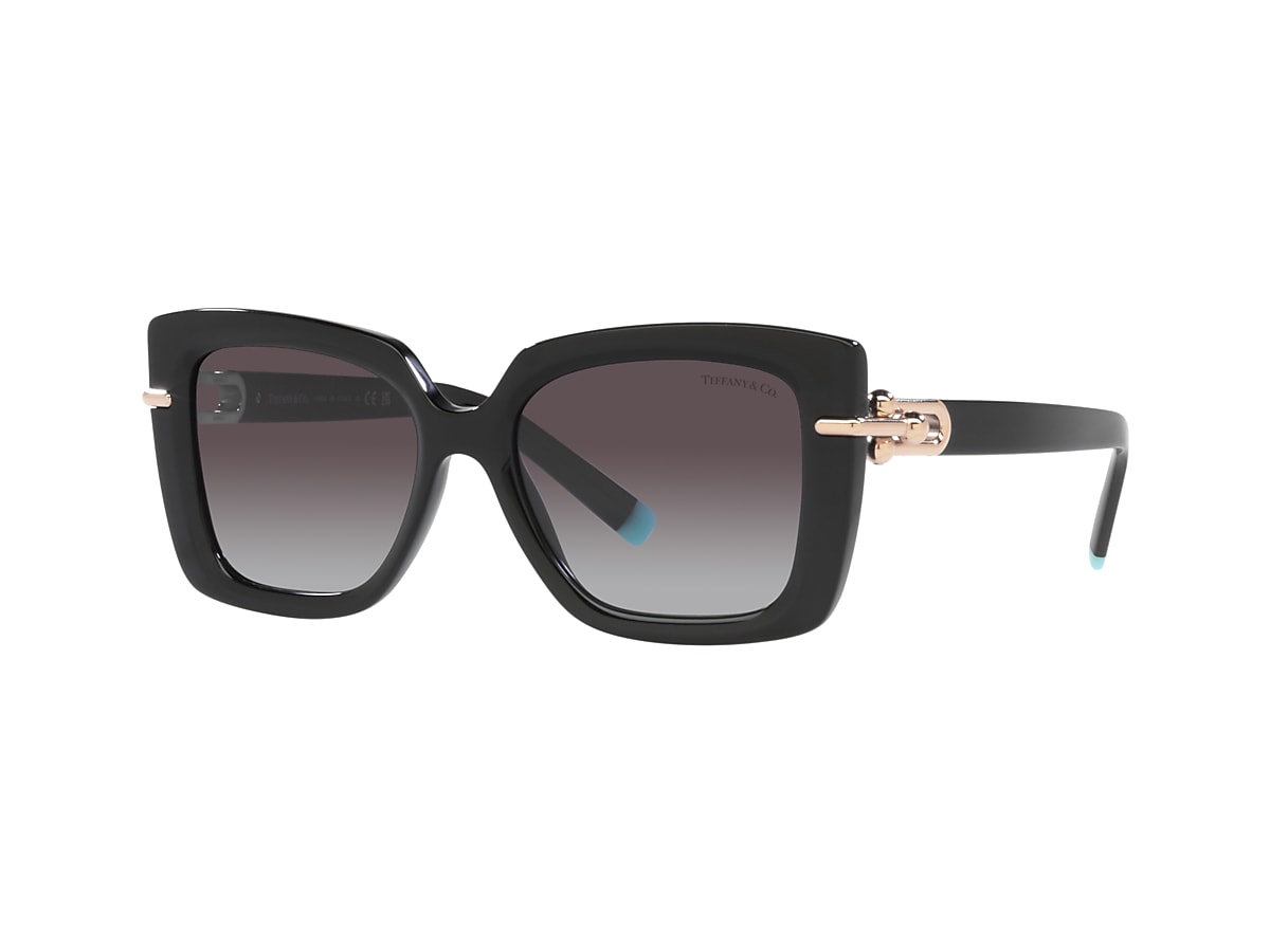 TIFFANY & CO. TF4199 Black - Woman Luxury Sunglasses, Grey Gradient Lens