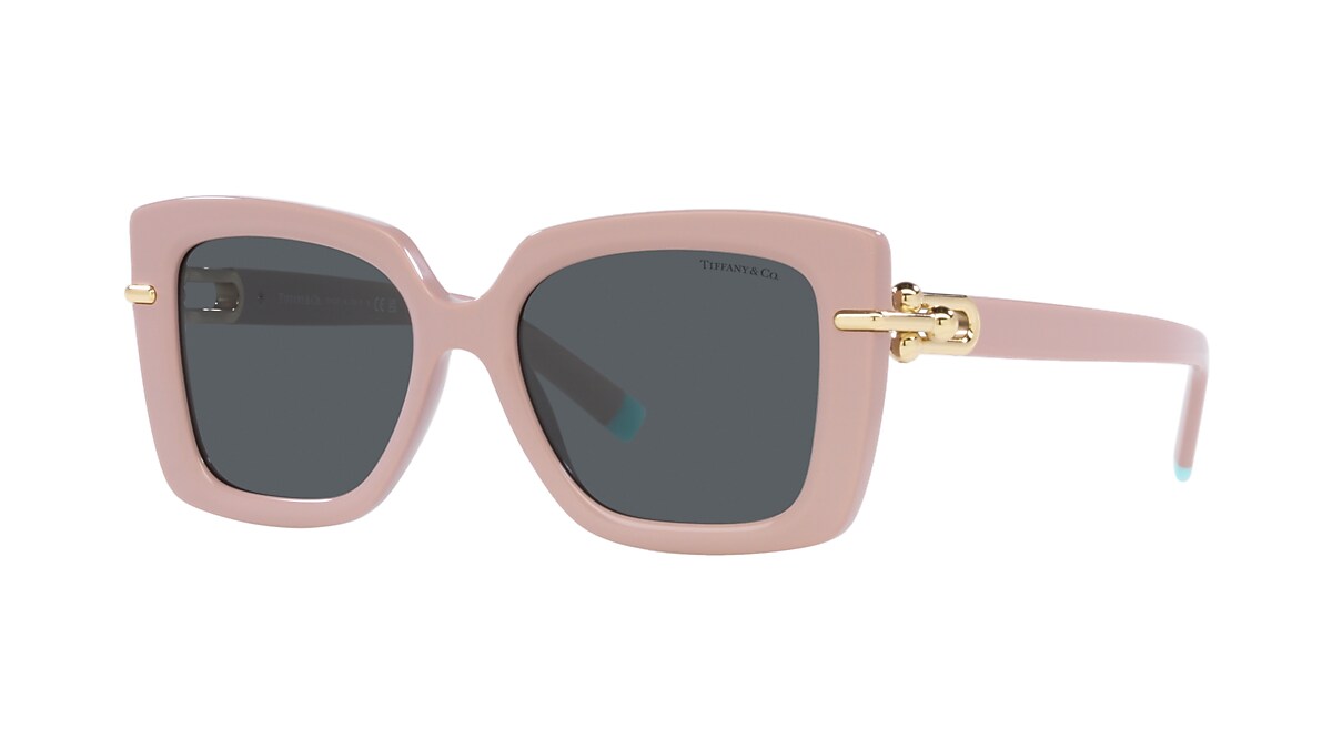TIFFANY & CO. TF4199 Antique Pink - Women Luxury Sunglasses, Dark Grey Lens