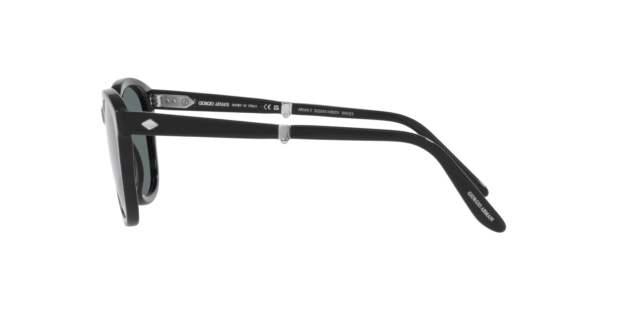 Emporio Armani Recycled Unisex Shield Sunglasses w/Side Blinds,  White,GreyMirror | eBay