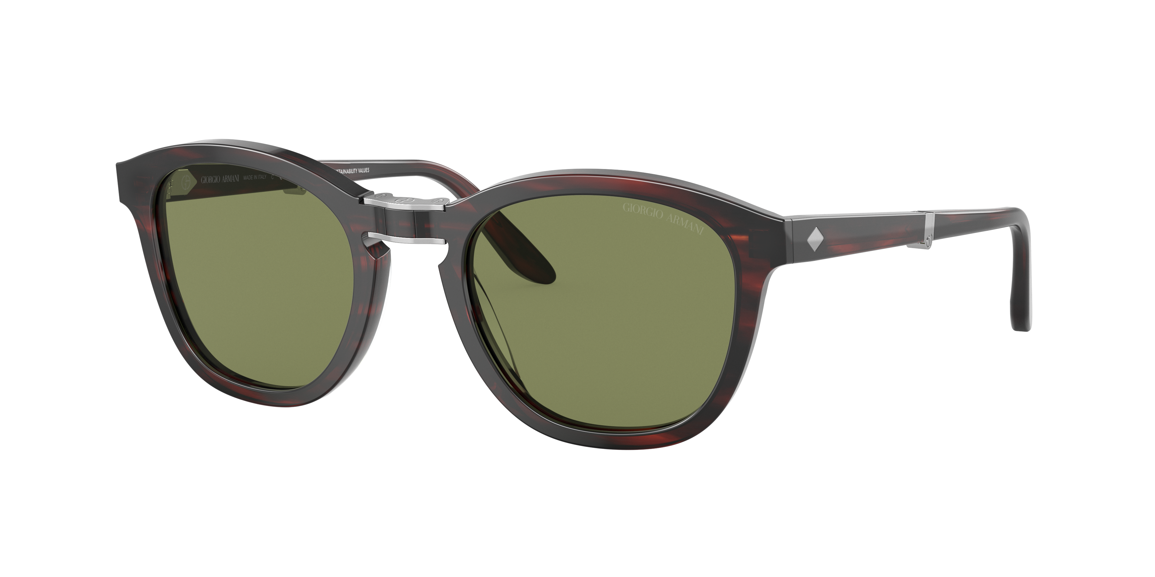 Shop Giorgio Armani Man Sunglass Ar8170 In Bottle Green