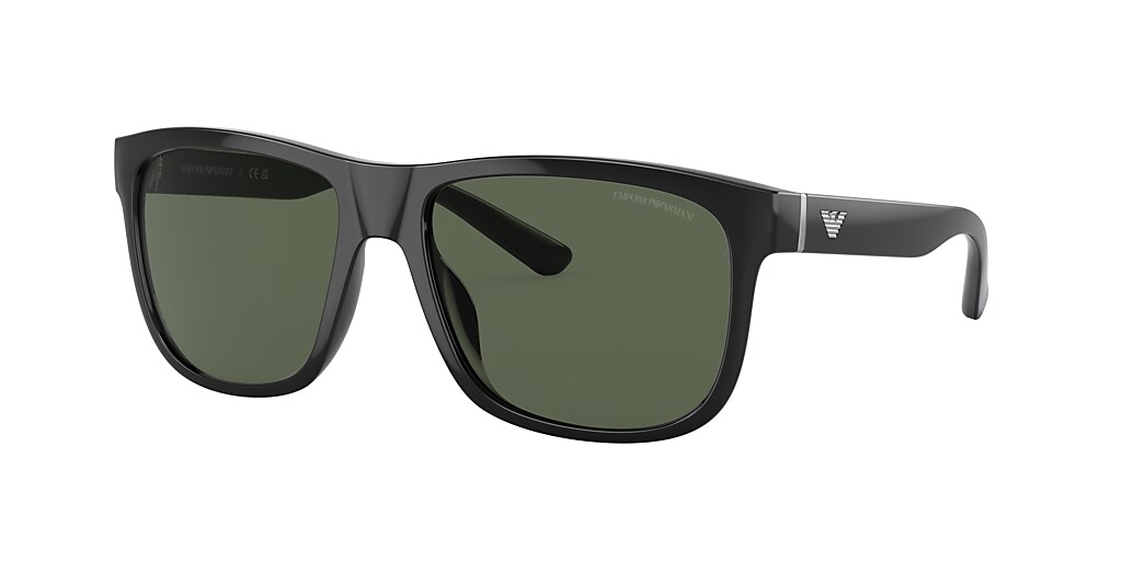 Emporio Armani EA4182U 57 Dark Green & Shiny Black Sunglasses