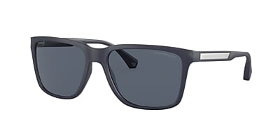 Emporio Armani EA4047 56 Dark Blue & Matte Blue Sunglasses | Sunglass Hut  USA