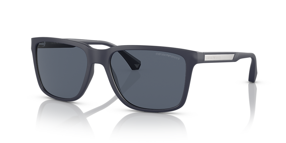 Emporio Armani EA4047 56 Dark Blue u0026 Matte Blue Sunglasses | Sunglass Hut  USA