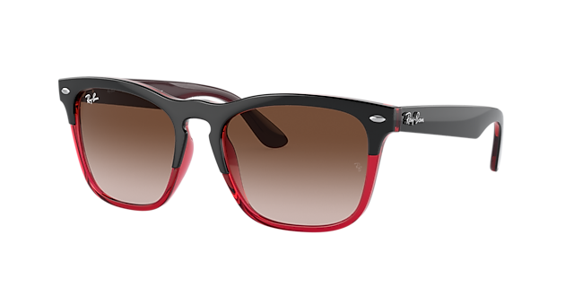 Ray-Ban RB4487F Steve 54 Brown & Grey On Transparent Red