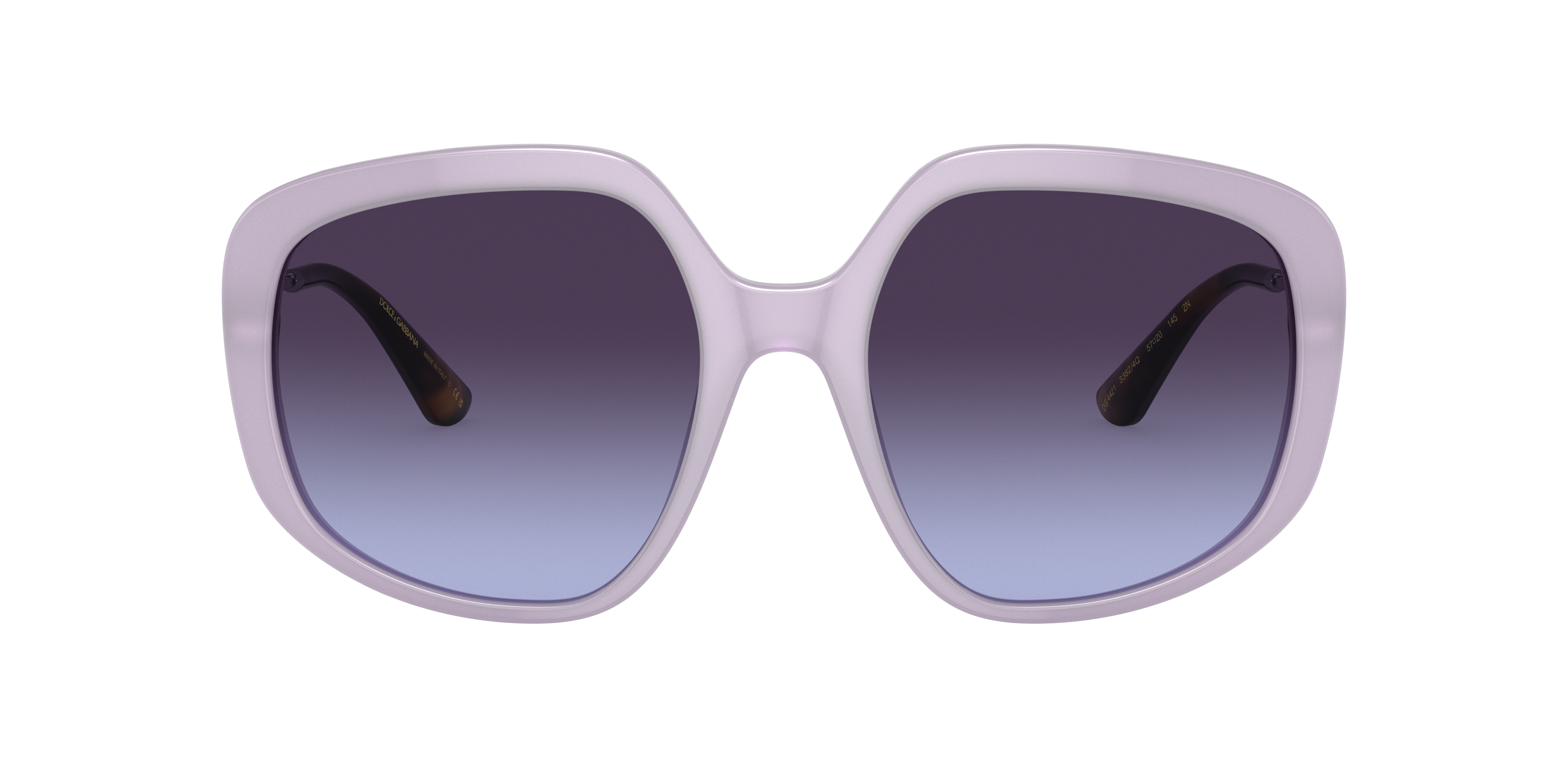 Dolce & Gabbana Dolce And Gabbana Light Violet Grad Dark Gray Irregular Ladies Sunglasses Dg4421 33824q 57 In Light Violet Grad Dark Grey