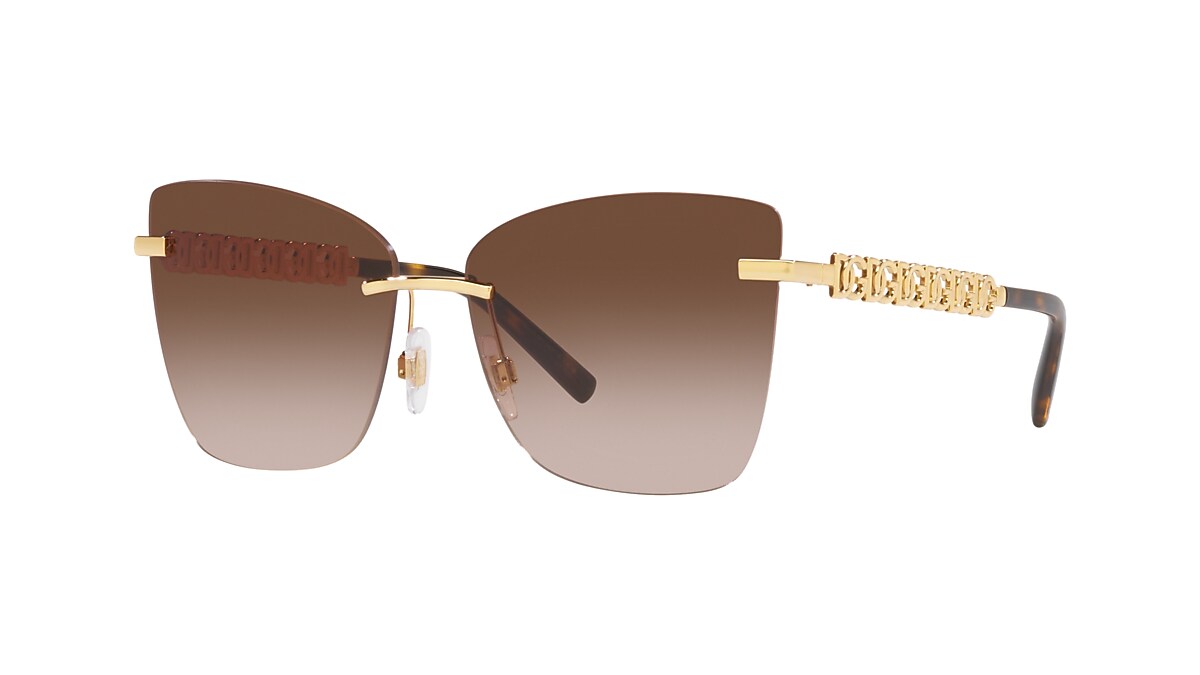 Dolce&Gabbana DG2289 59 Brown Gradient & Gold/Brown Sunglasses 