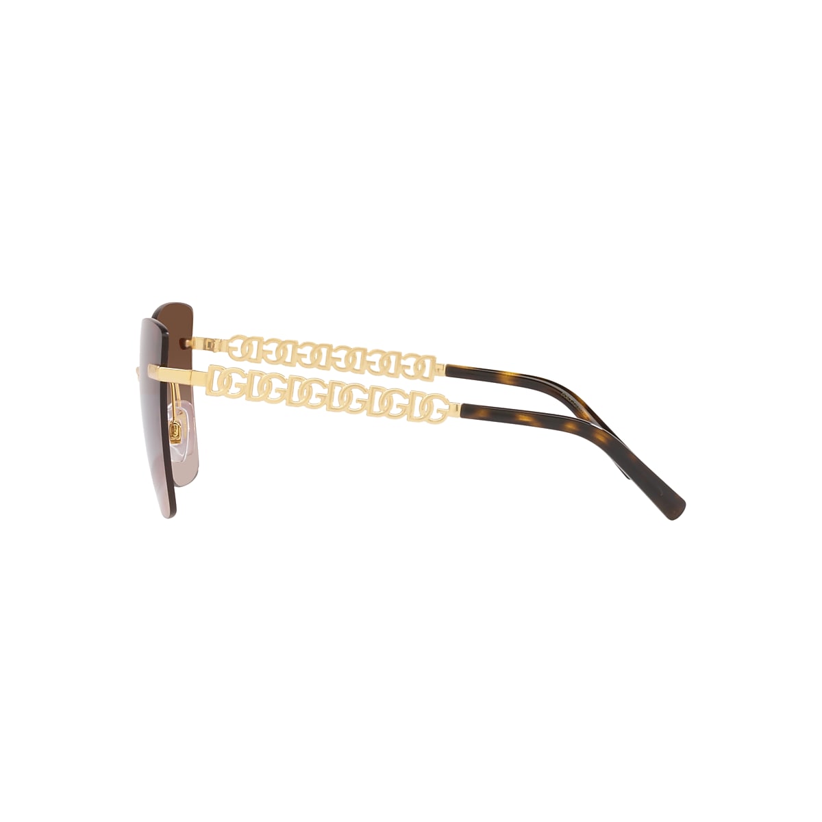DOLCE & GABBANA カットアウトロコティテルスライト 【関税込】 GENUINE Dolce & Gabbana DG2289 02/8G Gold Ladies Sunglasses