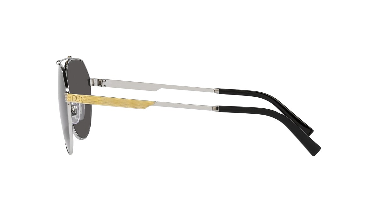 Dolce&Gabbana DG2288 59 Dark Grey & Silver/Gold Sunglasses  