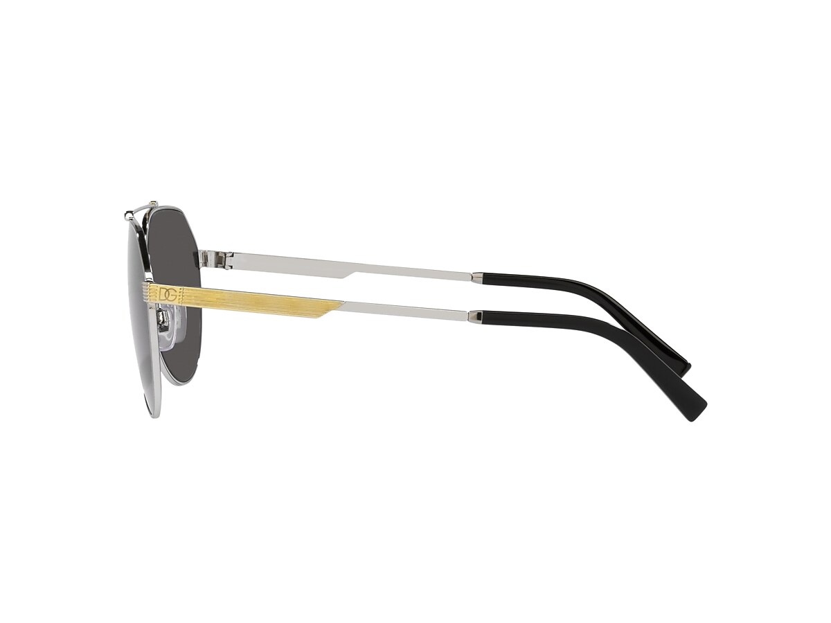 Dolce&Gabbana DG2288 59 Dark Grey & Silver/Gold Sunglasses 