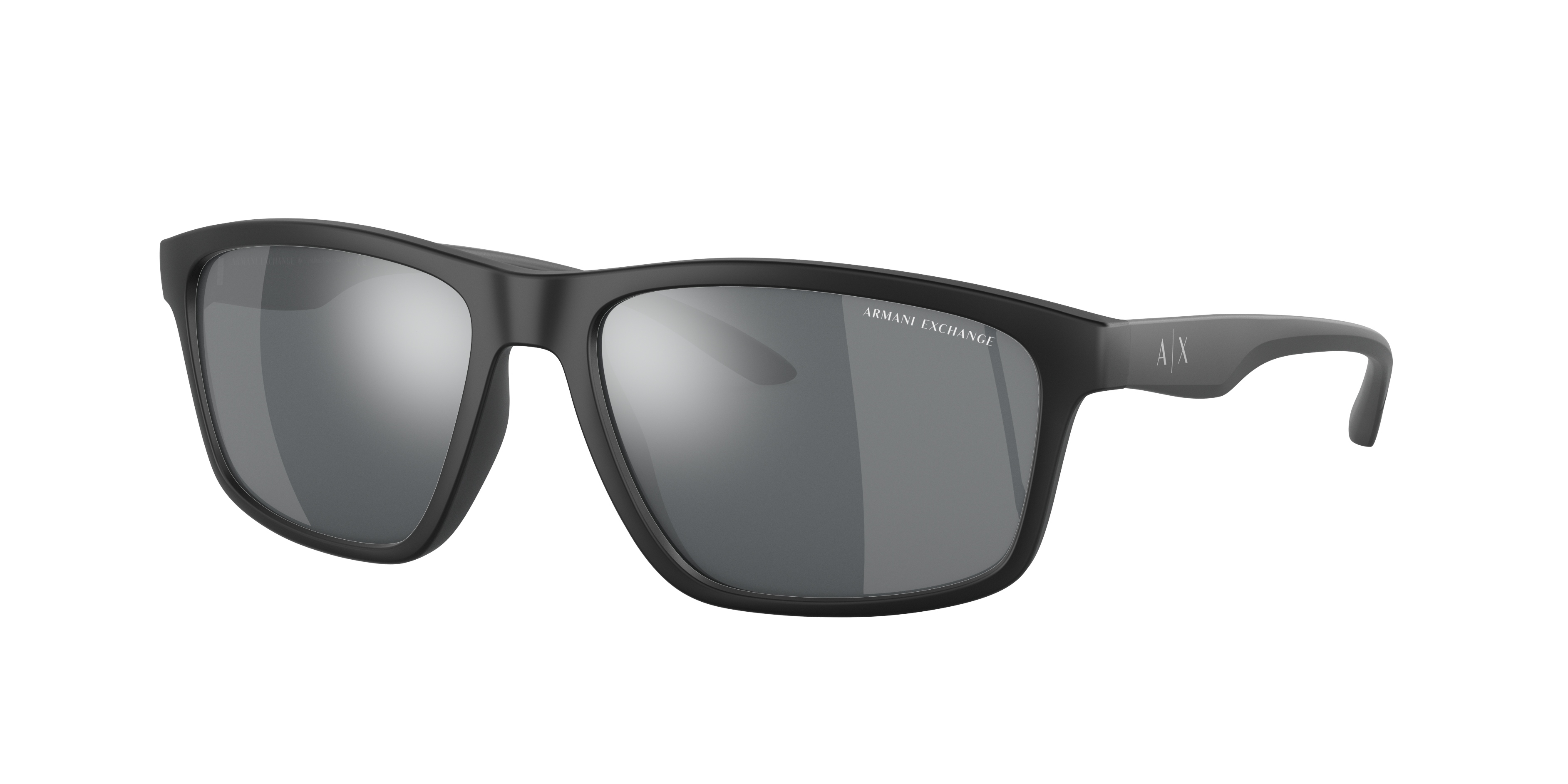 Armani Exchange Man Sunglasses Ax4122sf In Light Grey Mirror Black