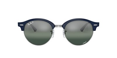 Ray-Ban RB4246 Clubround Chromance 51 Silver/Blue & Blue On Silver 