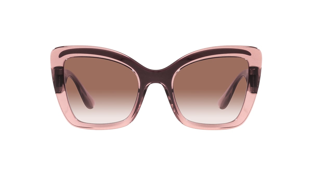 Dolce&Gabbana DG6170 53 Clear Gradient Pink & Transparent Pink/Bordeaux  Sunglasses | Sunglass Hut Australia