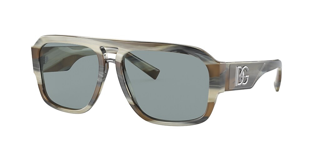Dolce&Gabbana DG4403 58 Dark Grey & Grey Horn Sunglasses Sunglass Hut