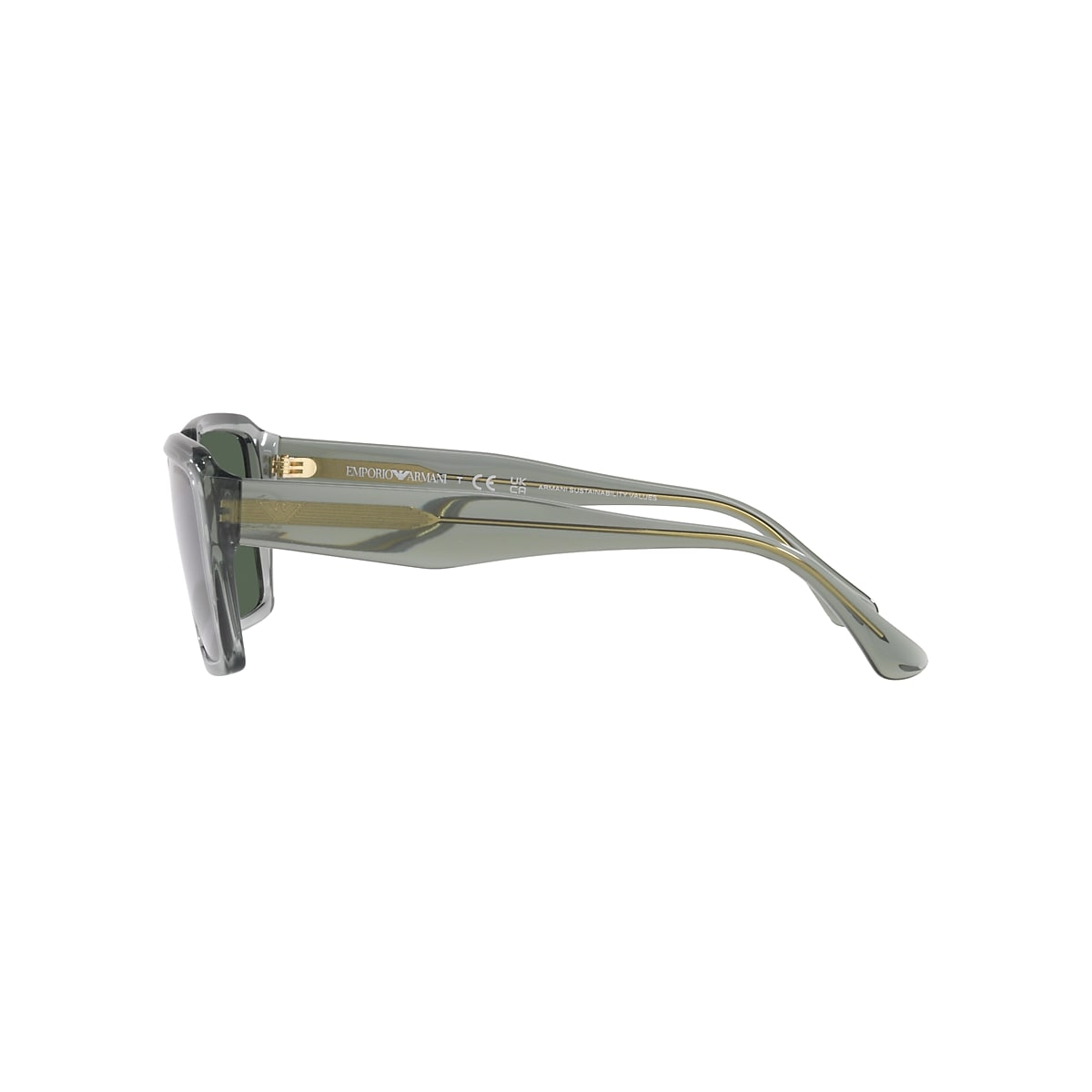 Emporio Armani EA4186 58 Dark Green & Shiny Transparent Green Sunglasses |  Sunglass Hut USA