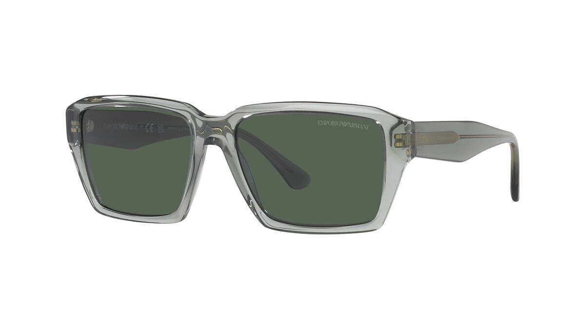 Emporio Armani EA4186 58 Dark Green & Shiny Transparent Green 