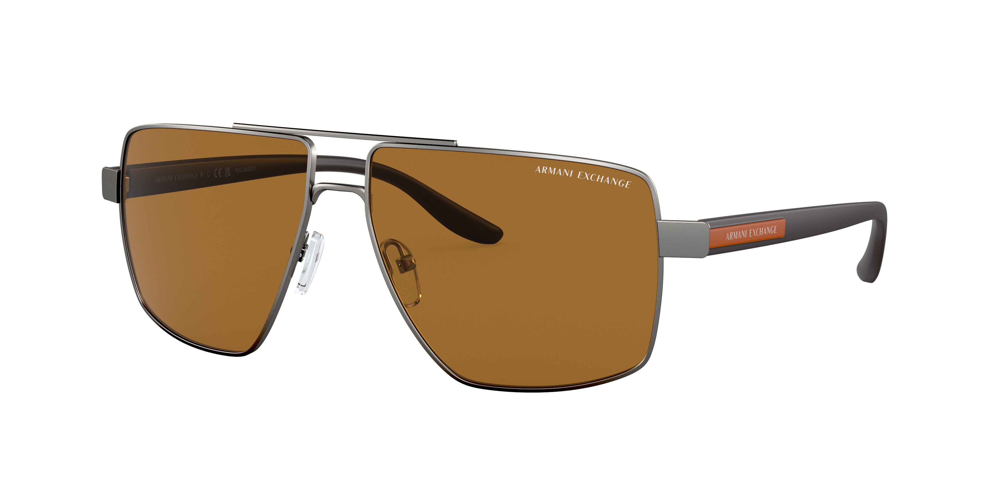 Armani Exchange Man Sunglasses Ax2037s In Polar Brown