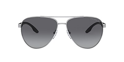 Prada Linea Rossa PS 52YS 61 Black Grey Polar Silver Polarised