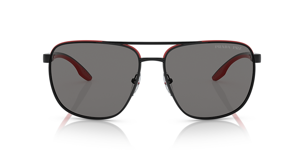 Prada Linea Rossa PS 50YS 62 Polar Dark Grey Black Red Polarised