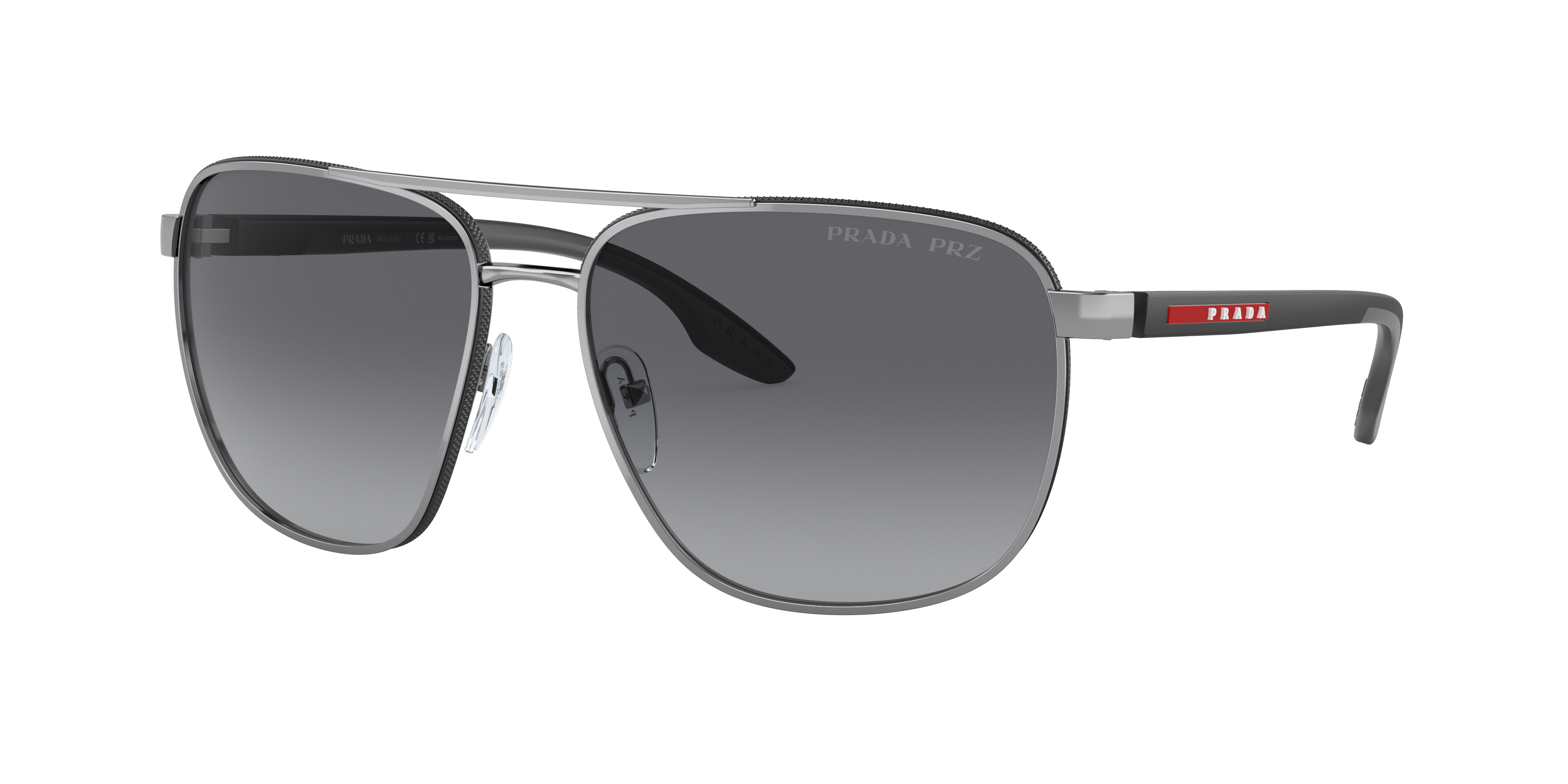 Prada Linea Rossa Man Sunglasses Ps 50ys In Polar Grey Gradient