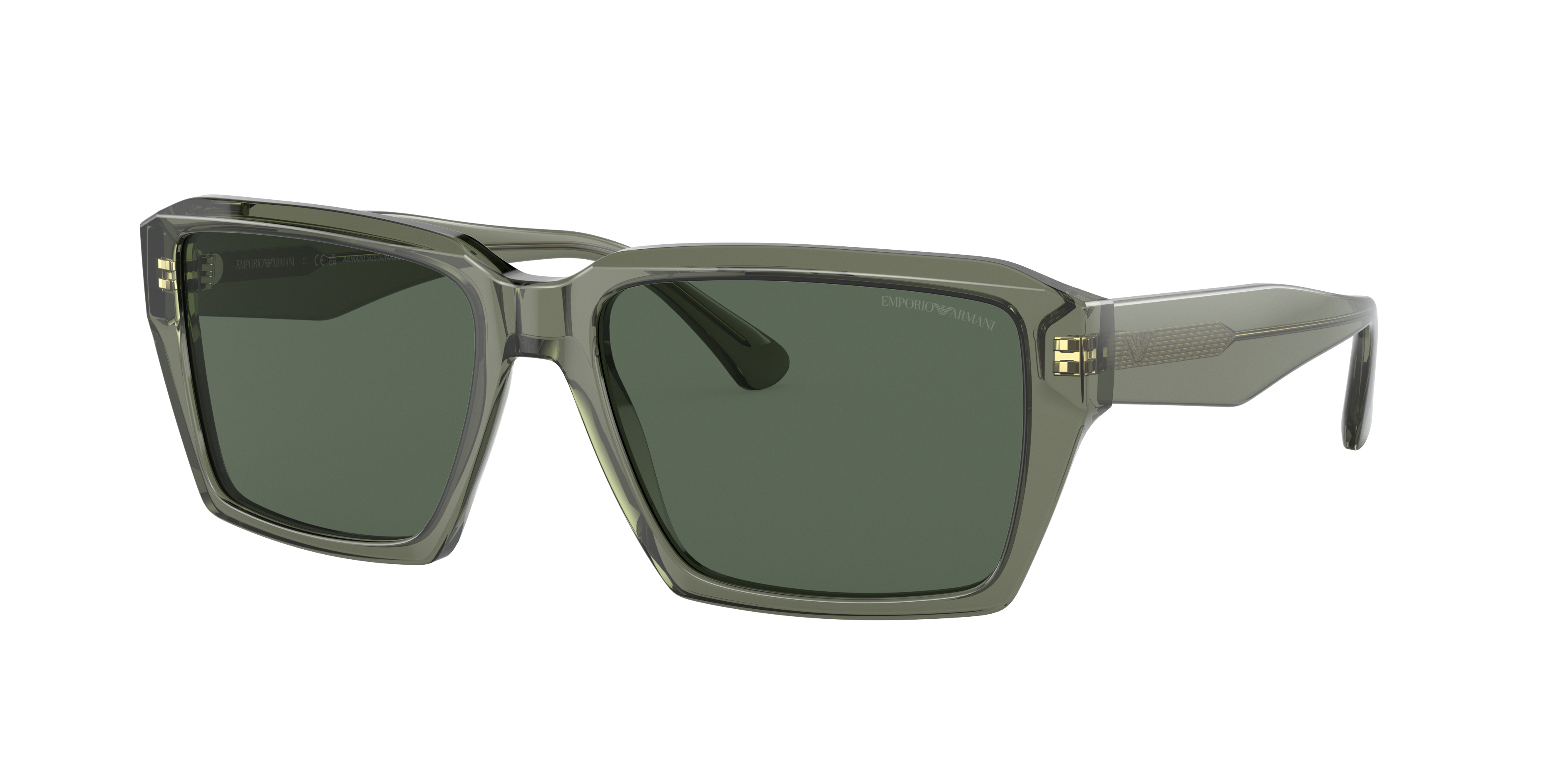 Shop Emporio Armani Man Sunglasses Ea4186f In Dark Green