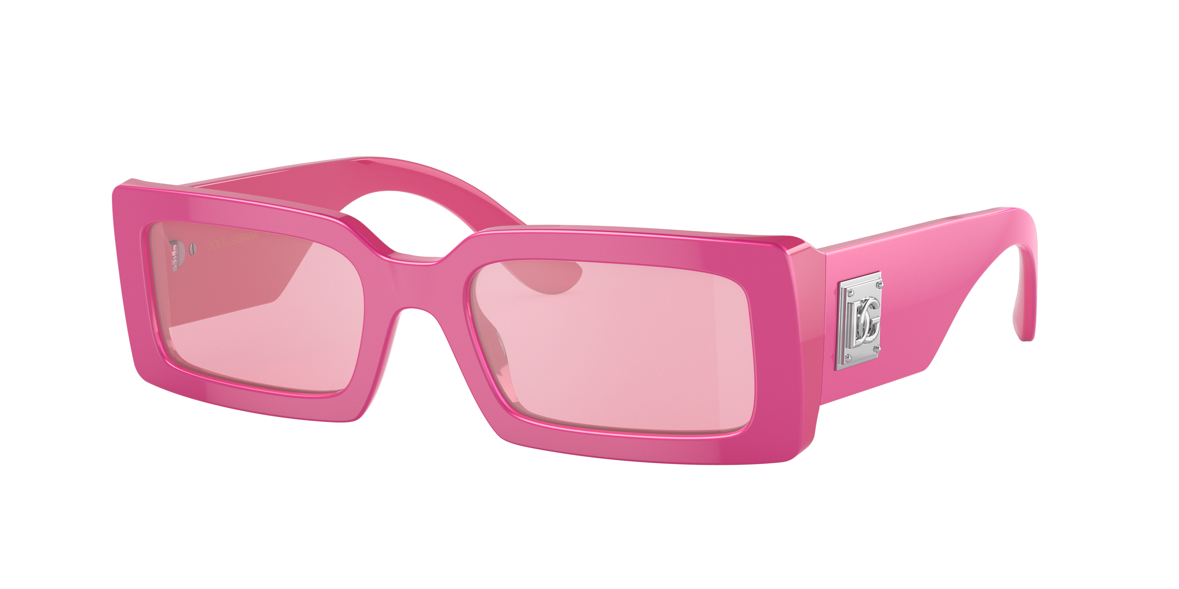 Dolce & Gabbana Dolce And Gabbana Pink Mirrored Silver Pilot Ladies Sunglasses Dg4416 33794z 53 In Pink Mirror Silver