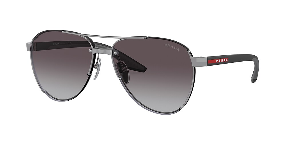 Prada Linea Rossa PS 51YS 61 Grey Gradient & Gunmetal Sunglasses ...