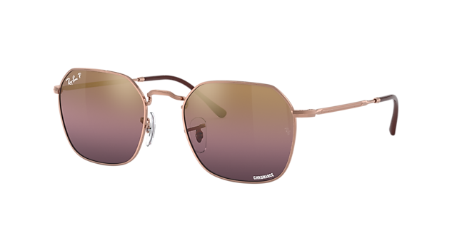 Rose gold store hexagonal ray bans