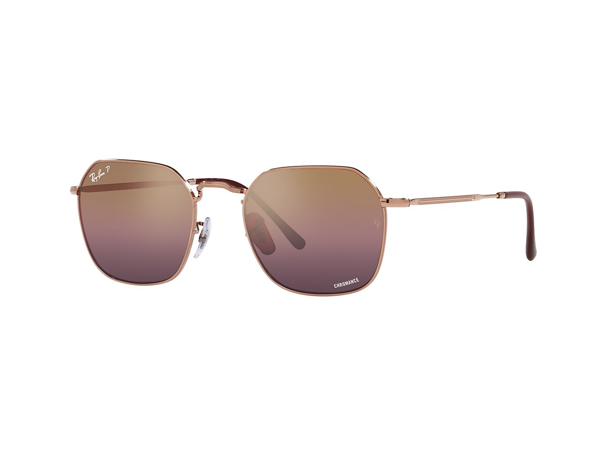 RAY-BAN RB3694 Jim Rose Gold - Unisex Sunglasses, Gold/Red Lens