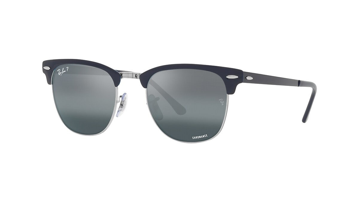 Ray-Ban RB3716 Clubmaster Metal Chromance 51 Silver/Blue