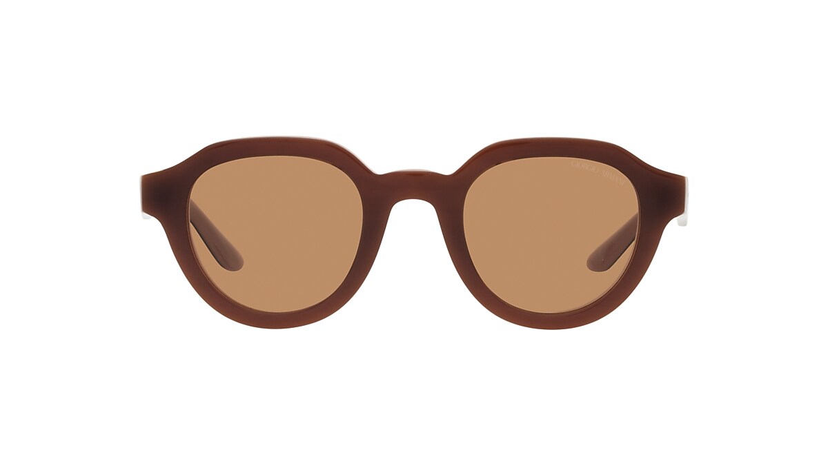 Giorgio Armani AR8172U 46 Brown & Bilayer Marble Brown Sunglasses 
