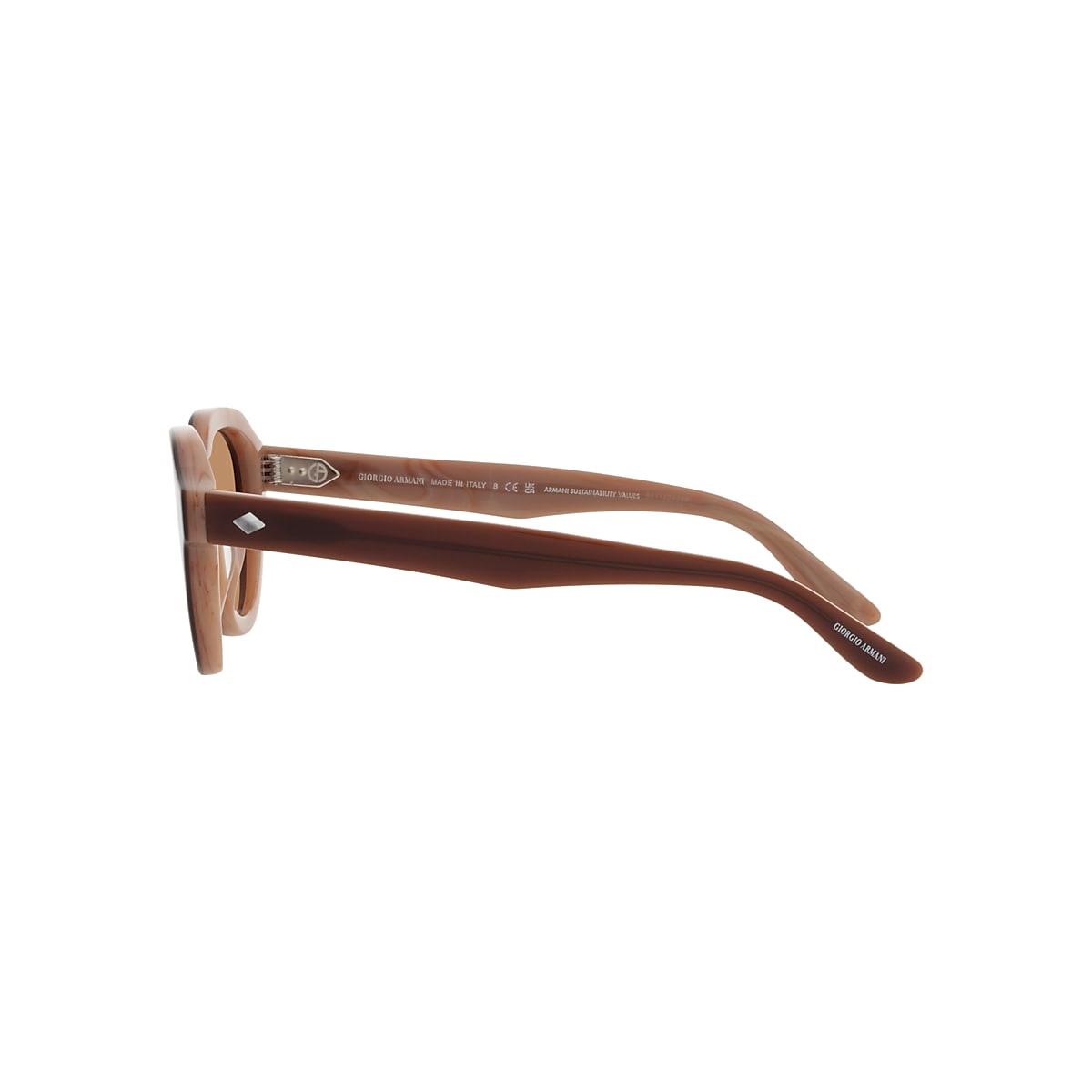 Giorgio Armani AR8172U 46 Brown & Bilayer Marble Brown Sunglasses 