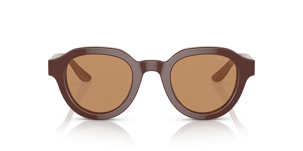 Giorgio Armani AR8172U 46 Brown & Bilayer Marble Brown Sunglasses 